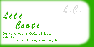 lili csoti business card