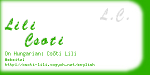 lili csoti business card